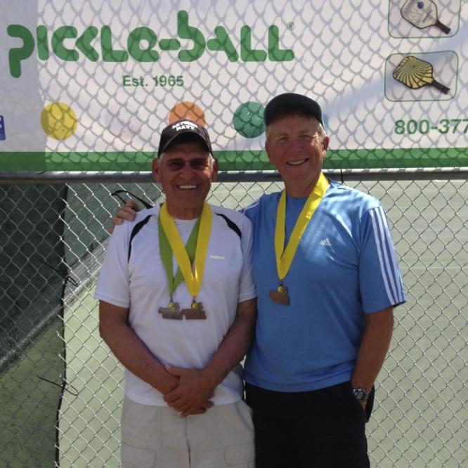 Dick Bergeron and Paul Chaffee with their Second place medals